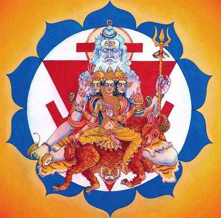 नाभि कमल  - देवी शक्तियों का उल्लेख